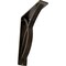 Ekena Millwork Miller Wrought Iron Bracket, (Triple center brace), Antiqued Brass 2"W x 7 1/2"D x 10"H BKTM02X07X10TMIABS - alternate 1